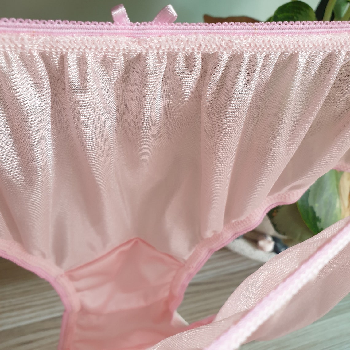 Vintage Silky Baby Pink Panties 100 Nylon Bikini Sheer Brief Etsy