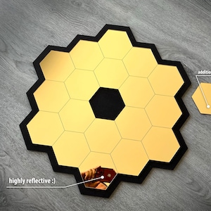James Webb Mirror, JWST, Star Chart, Telescope Mirror, Space NASA, Science Wall Decor