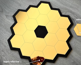 James Webb Mirror, JWST, Star Chart, Telescope Mirror, Space NASA, Science Wall Decor
