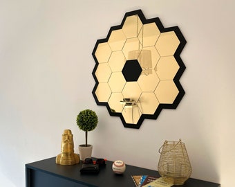 James Webb Telescope Inspired Big Mirror Wall Art Decoration | House Decor For Office Warming Gift