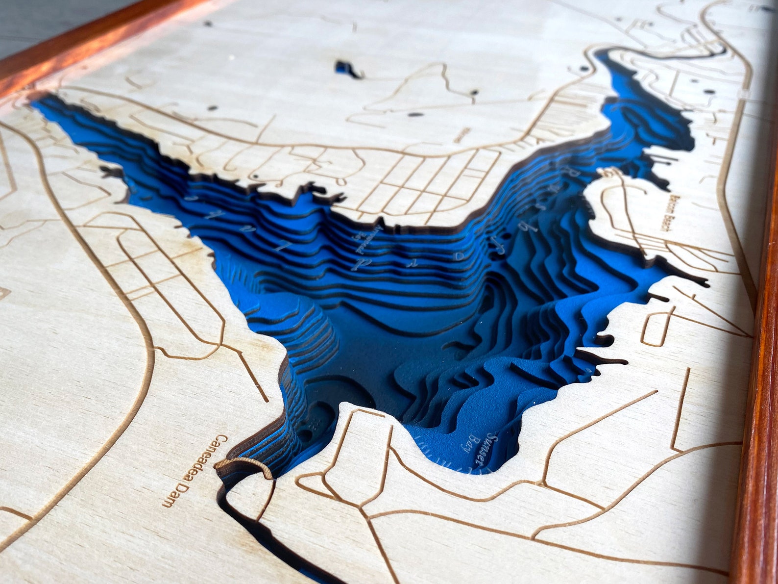 Rushford Lake NY 12x 24 or 16x 32 3D Etsy