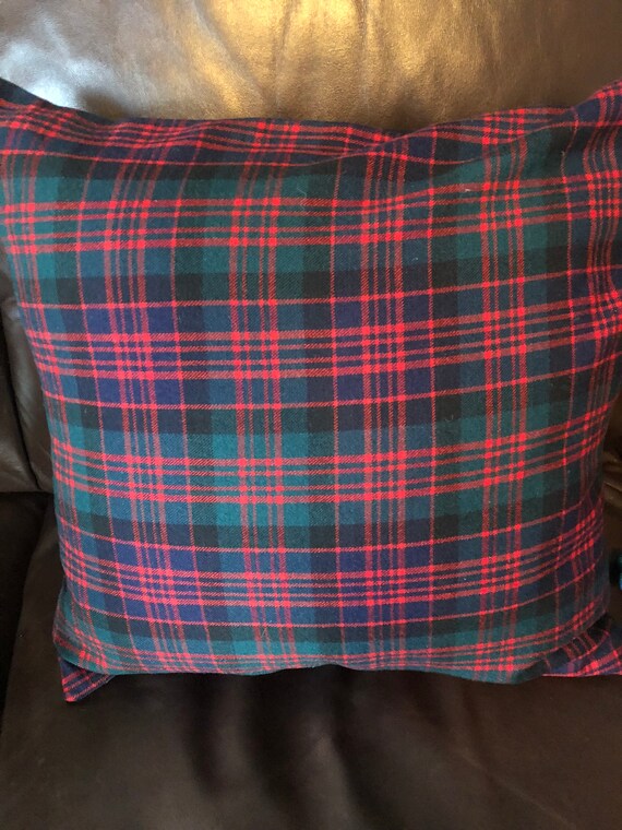 Vintage Plaid Tartan Pillow Cover Etsy