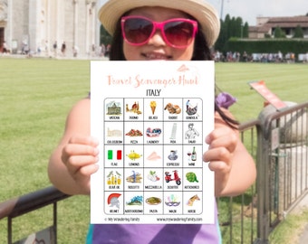 Italy Scavenger Hunt Game - PRINTABLE - Instant Download. Game for Kids and Adults