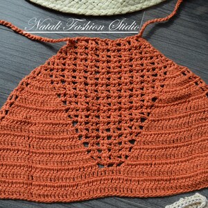 Crochet swimsuit bikini halter top swimwear  top covers up customsize and color summer trend bikini