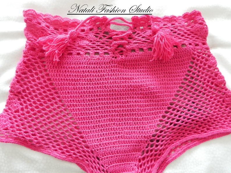 Crochet Bikini Swimwear Shorts Crochet Bikini Bottom Covers up Etsy