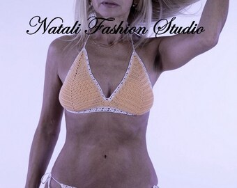 Crochet bikini set-top +bottom, Crochet swimsuit, Crochet bikini botton, Crochet bikini top, Crochet swimwear, Beach bikini set
