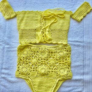 Crochet bikini set-top +bottom, Crochet swimsuit, Crochet bikini botton, Crochet bikini top, Crochet swimwear, Beach bikini set Active