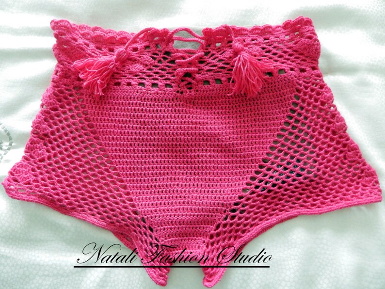 Crochet Bikini Swimwear Shorts Crochet Bikini Bottom Covers up Etsy