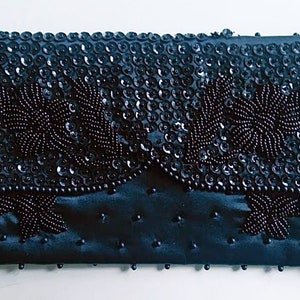 Richere Black Beaded Bag, 1960s