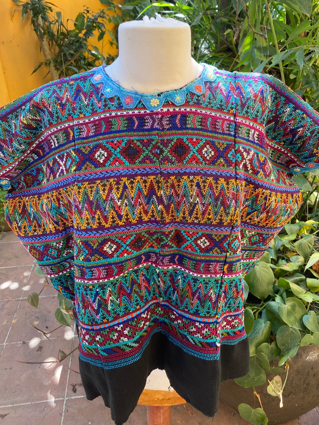 Huipil vintage di San Martín jilotepeque, bellissimo pezzo da