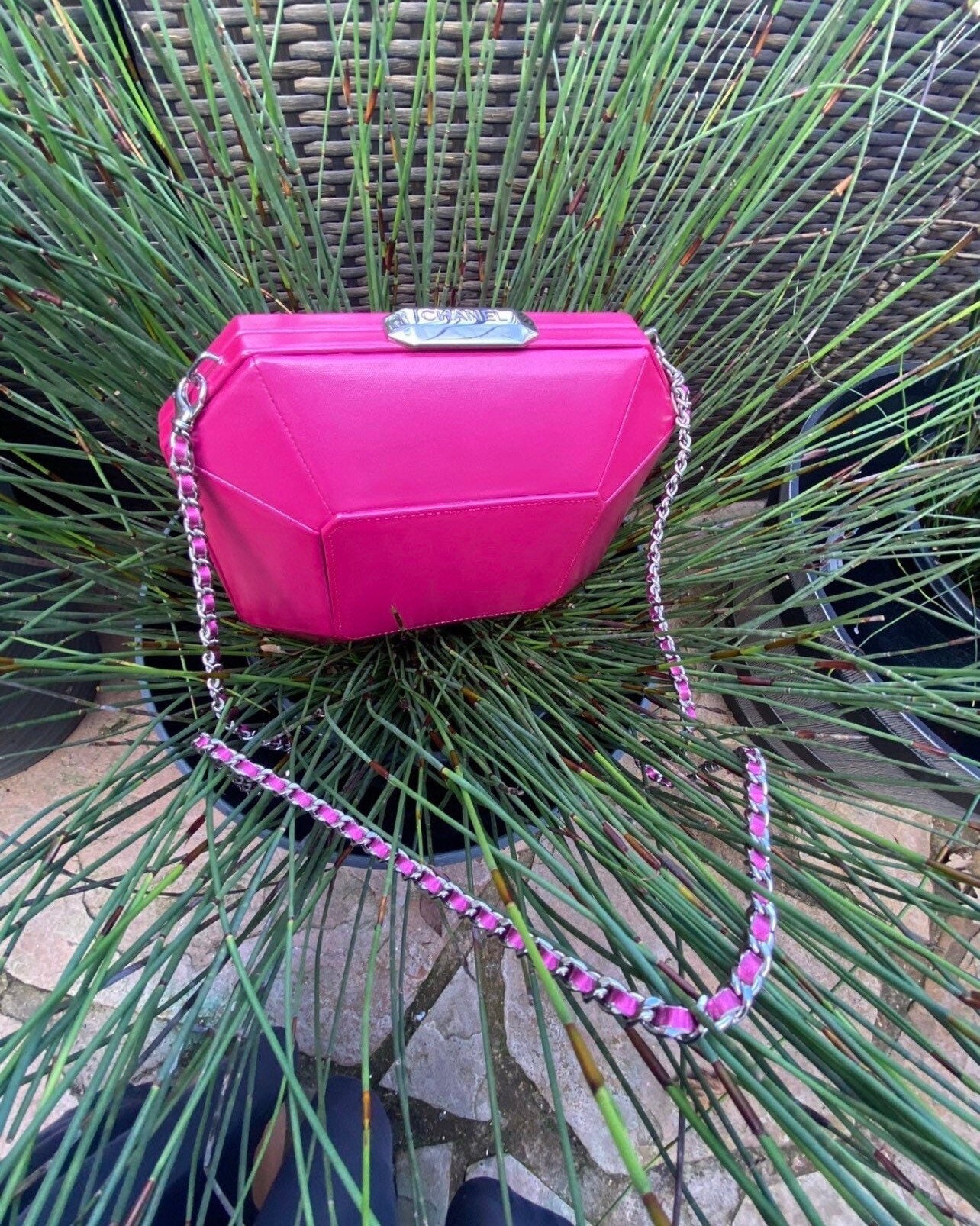 authentic pink chanel bag vintage