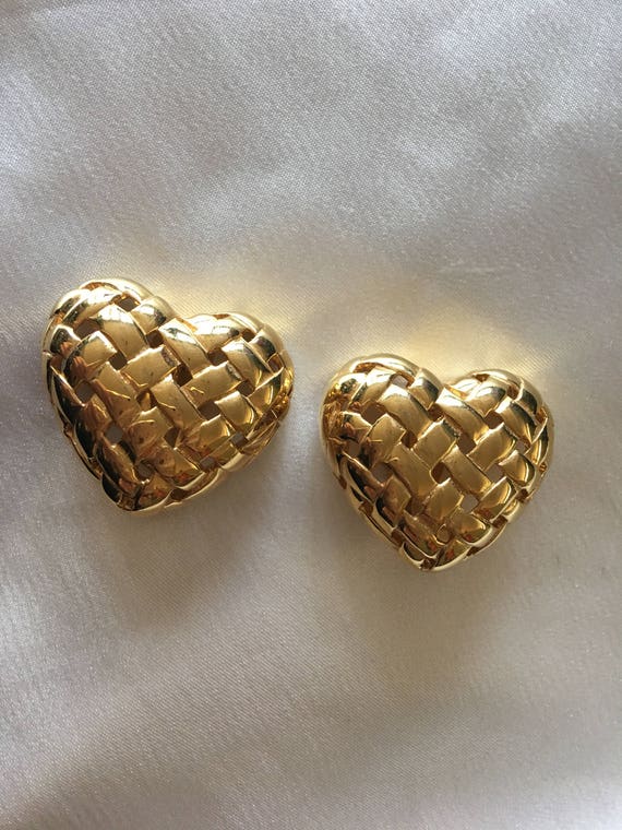 Hearts clip on earrings