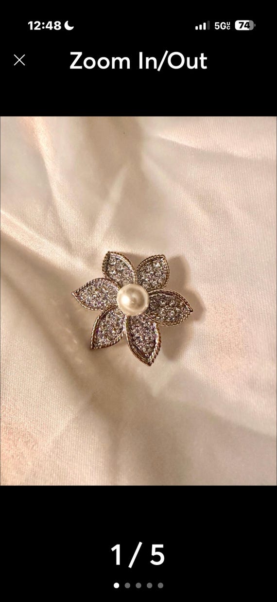 Flower Brooch - image 3