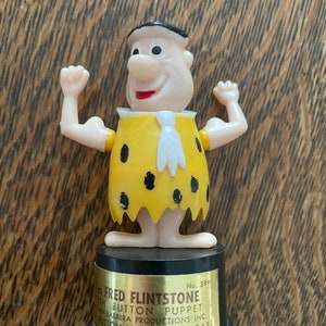 Fred Flintstone, Vintage Toy, Push Button Puppet #3991