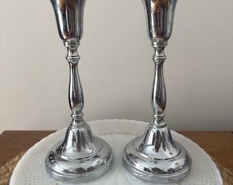 Vintage Candle Stick Holders made by Farber Brothers Krome Kraft