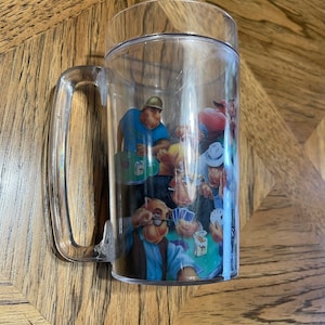 Vintage Camel Joe Poker Clear Plastic Mug, Tobacciana Advertising