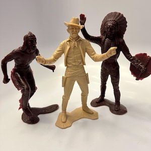 Vintage Marx Plastic Indians and Cowboy Figures