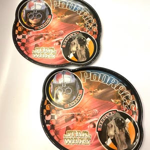 Star Wars Pod Race Melamine Plastic Plates, Set of
