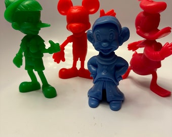 Vintage Walt Disney Productions Louis Marx Figures - Set of 4