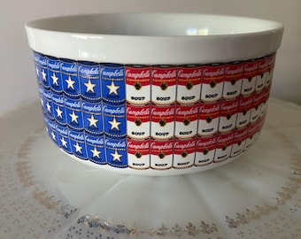 Vintage Campbell’s Patriotic Soup Bowl feat. American Flag