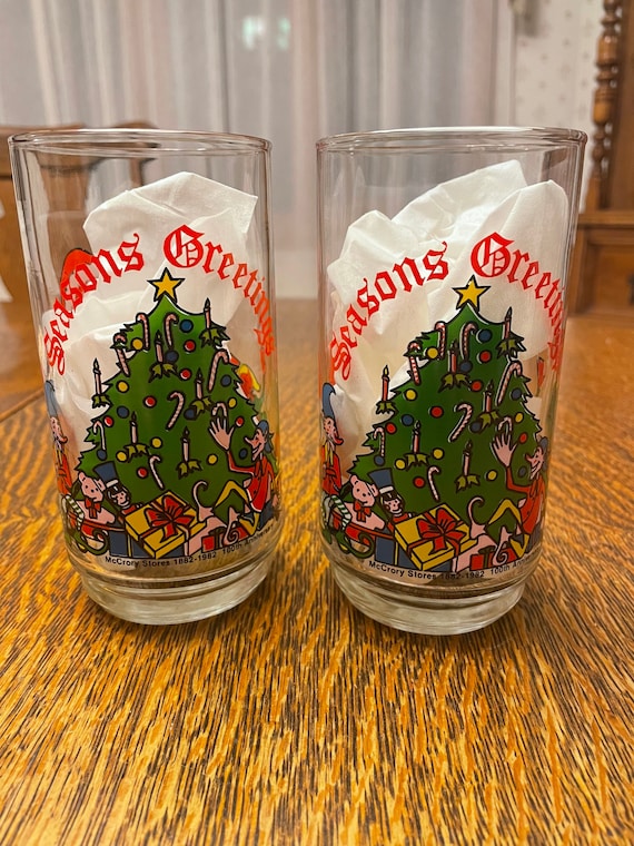 Coca Cola Christmas Santa Glass Drinking Glasses - Etsy