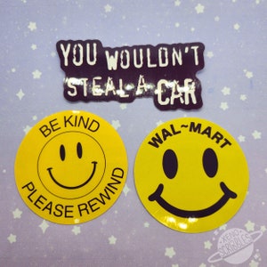 Nostalgische 90er Jahre 2000er Jahre inspirierte Designs Glänzende Vinyl-Aufkleber + Glitzern und Holographisch