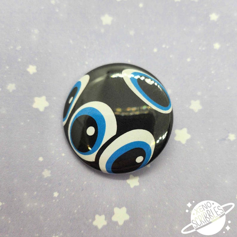 Regretevator Roblox Squeezy Squishy Balls Red Teddy 1.5" Pin Buttons + Sparkle and Holographic Designs Black
