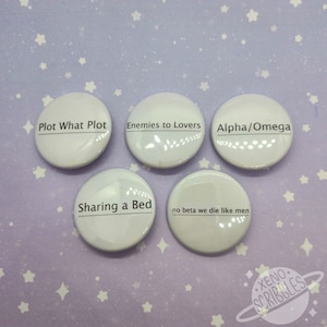 Ao3 Fanfic Fanfiction Writer / Reader 1.5" Pin Buttons + Sparkle and Holographic Designs image 3