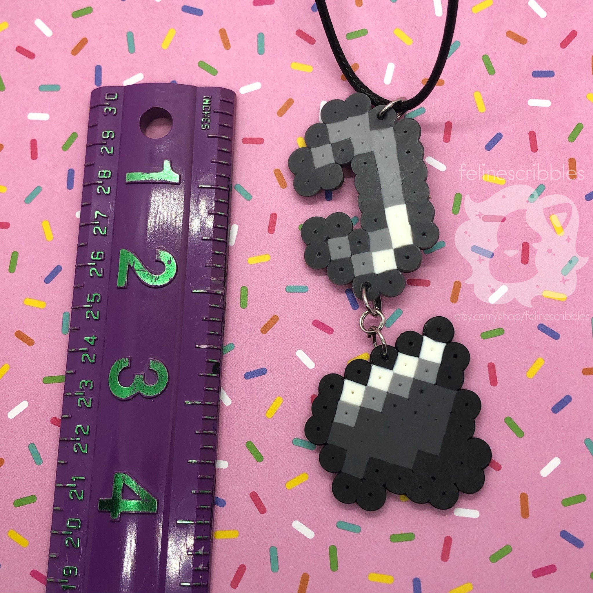 Perler Minecraft Bow and Arrow Flint and Steel Fishing Rod Etsy
