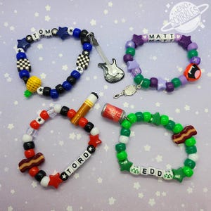 Eddsworld Inspired Character Kandi Charm Bracelets | Edd Matt Tom Tord Eduardo