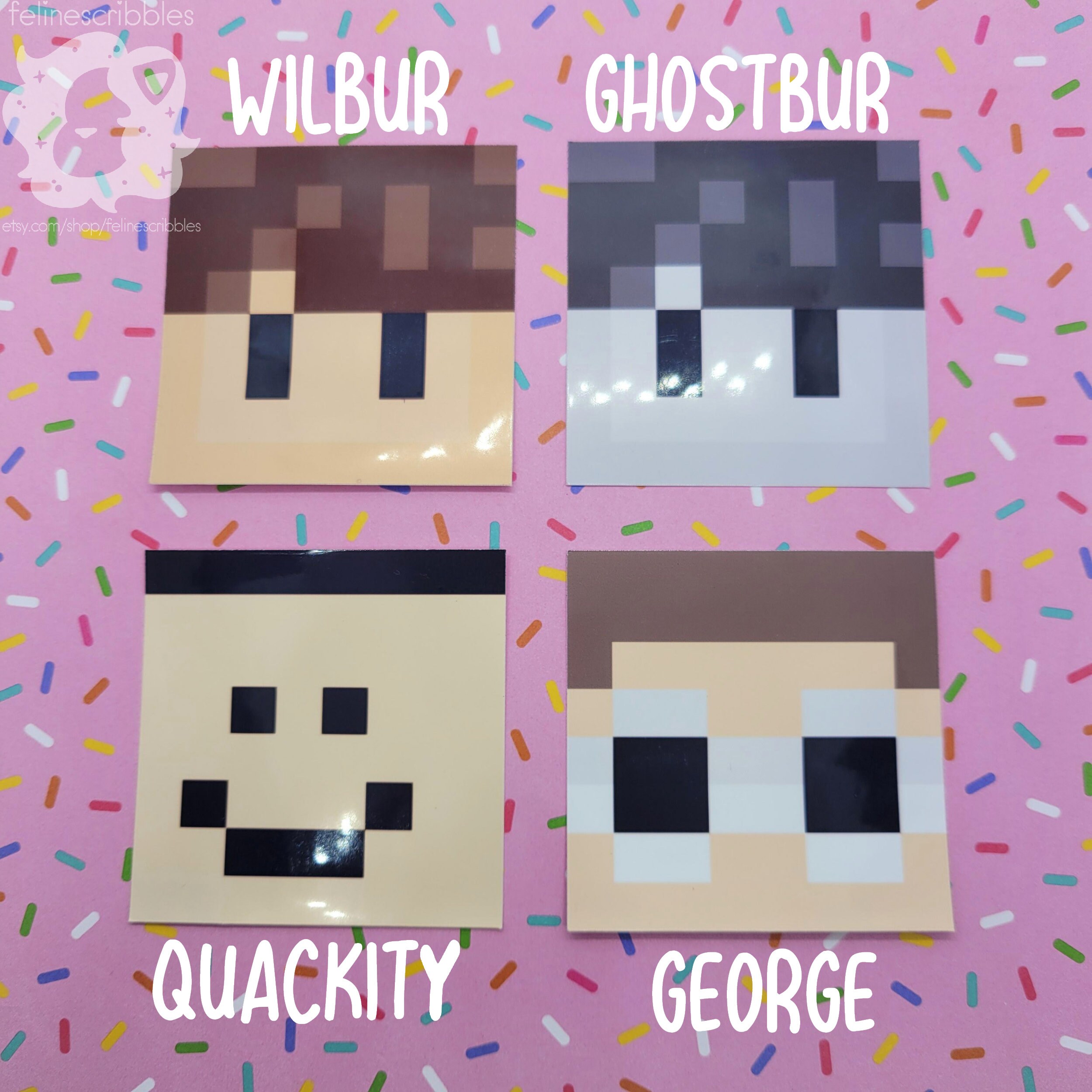 Dream Smp Youtubers Minecraft Skin Face Glossy Vinyl Stickers Etsy India