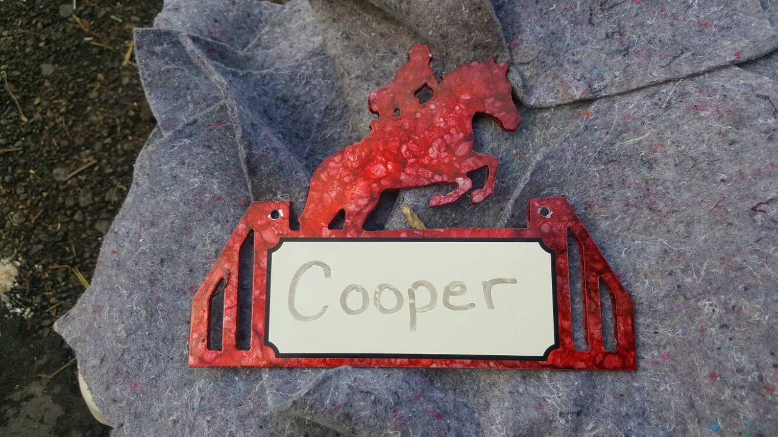 Dry Erase Horse stall plate Small Etsy