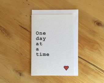 One day card, take it easy, get well soon card