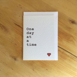 One day card, take it easy, get well soon card