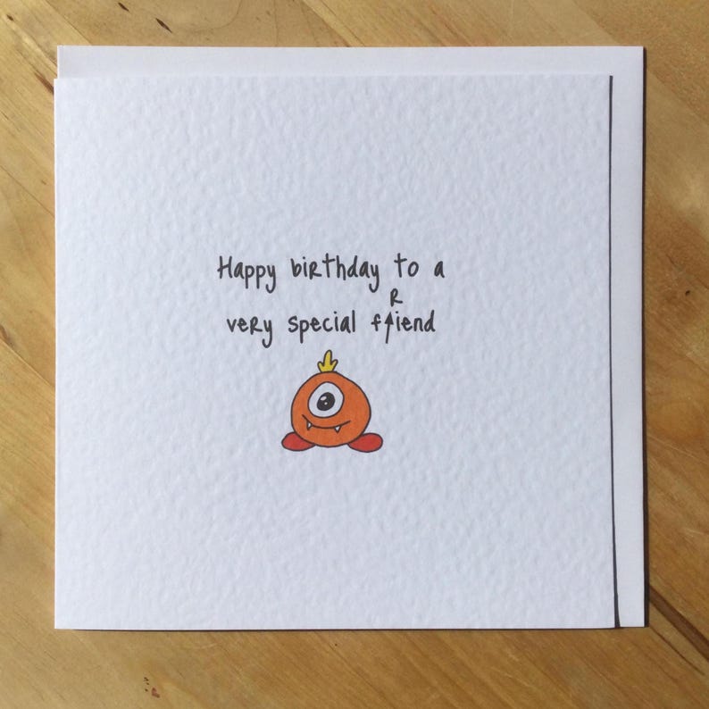 Very special friend, special fiend alien greeting card image 8