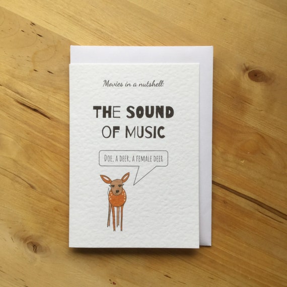 The Sound Of Music Card Funny The Sound Of Music Film Card Etsy