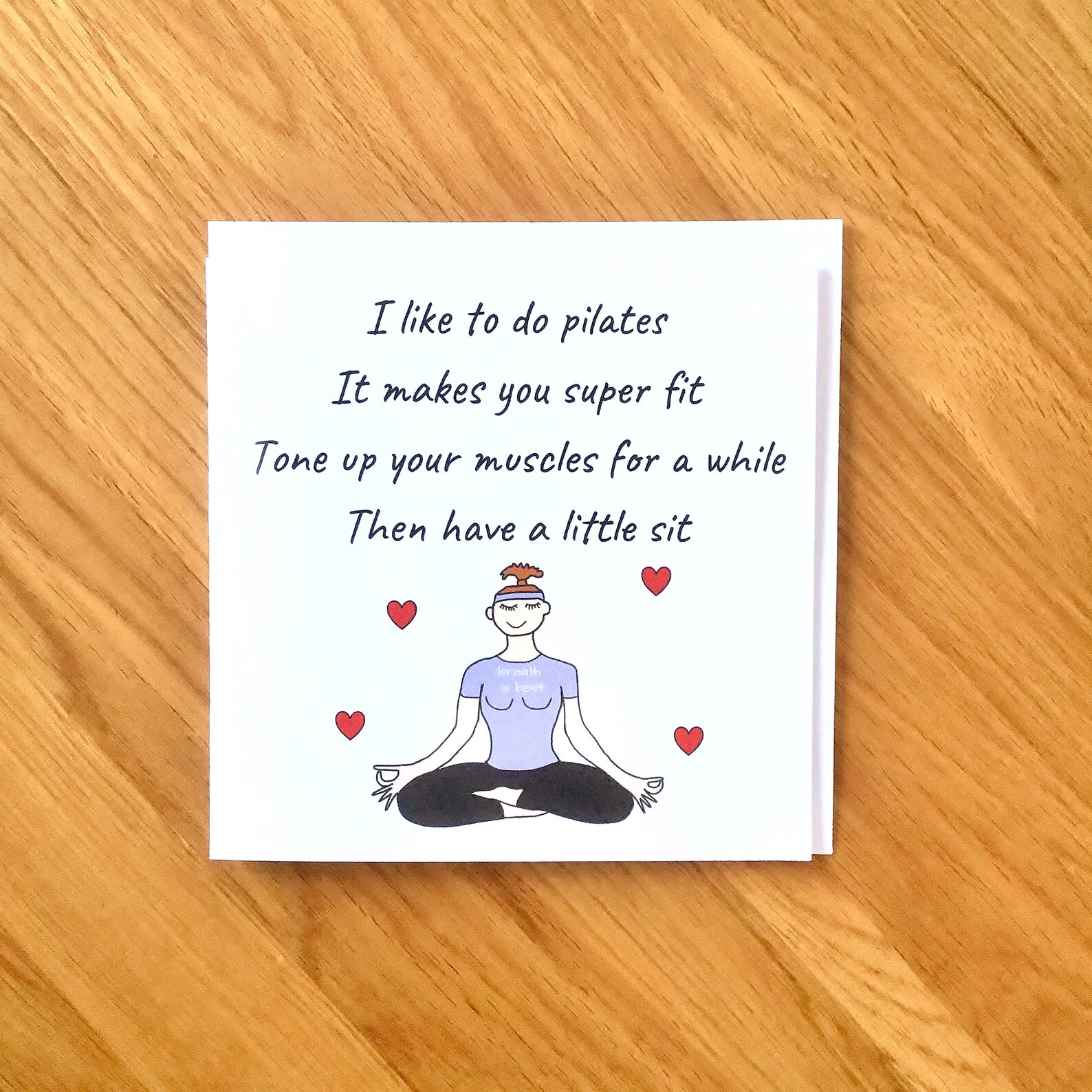 Lustige Pilates Gedicht Karte Gedicht über Pilates Etsy.de