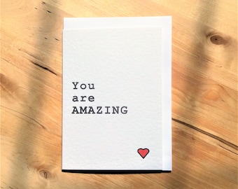 You Are Amazing greeting card - Proud Of You Card