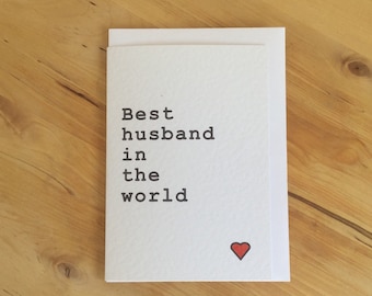 Best husband in the world card