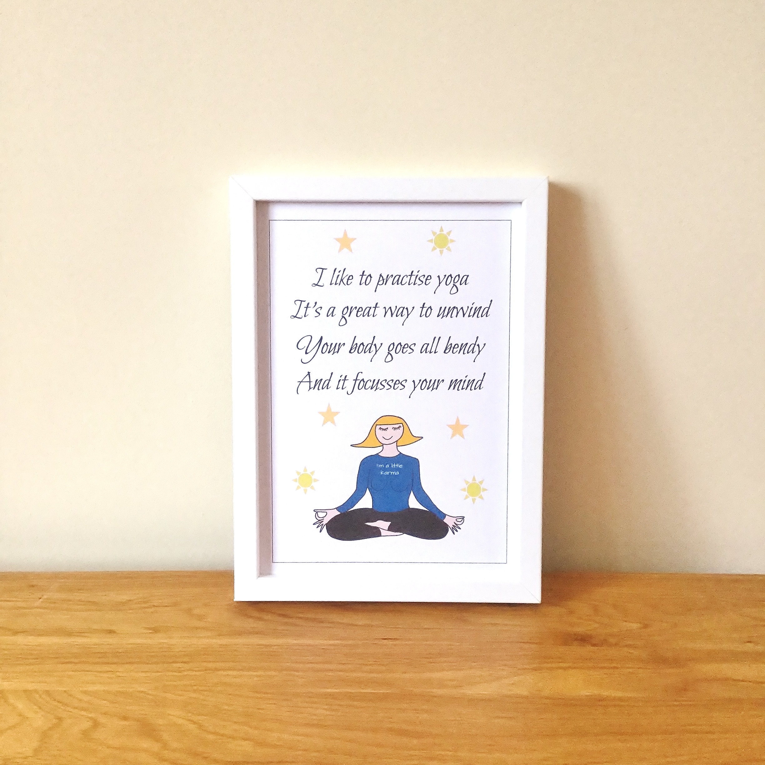 Lustiges Yoga Geburtstag Gedicht Druck Geschenk Etsy.de