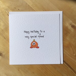 Very special friend, special fiend alien greeting card image 7