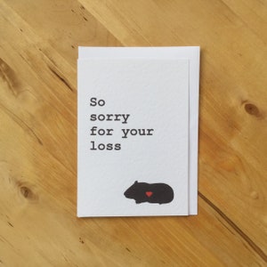 guinea pig pet loss sympathy card