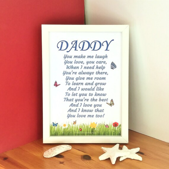 Hedendaags Aangepaste papa vader dag gedicht print cadeau | Etsy YQ-86