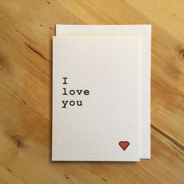 I love you romantic card for her or for him