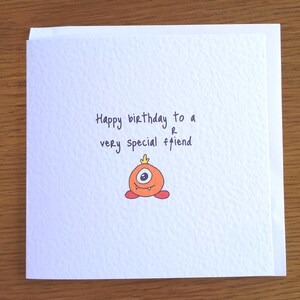 Very special friend, special fiend alien greeting card image 13