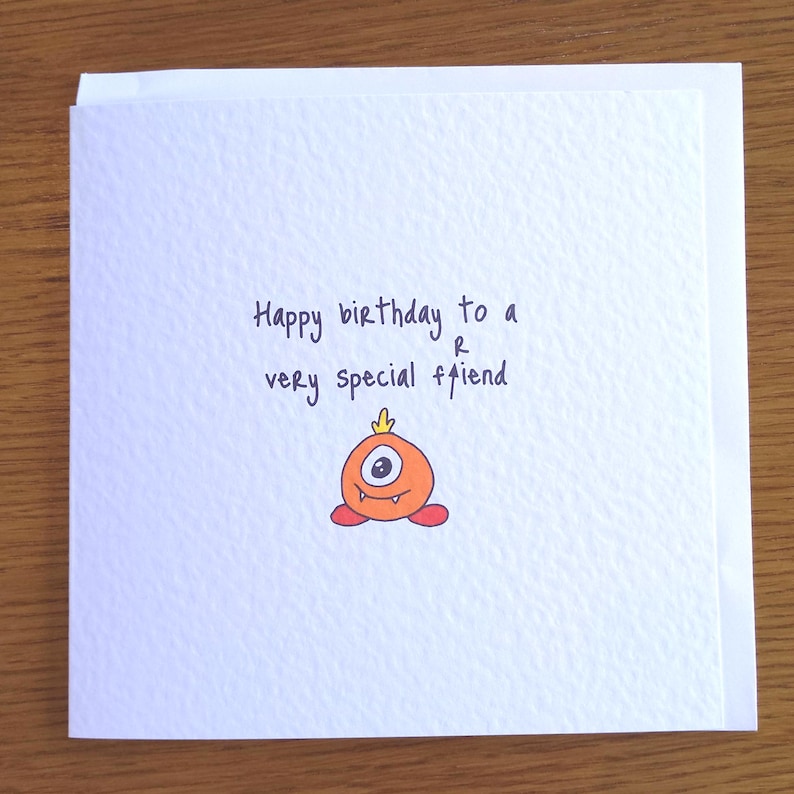 Very special friend, special fiend alien greeting card image 13