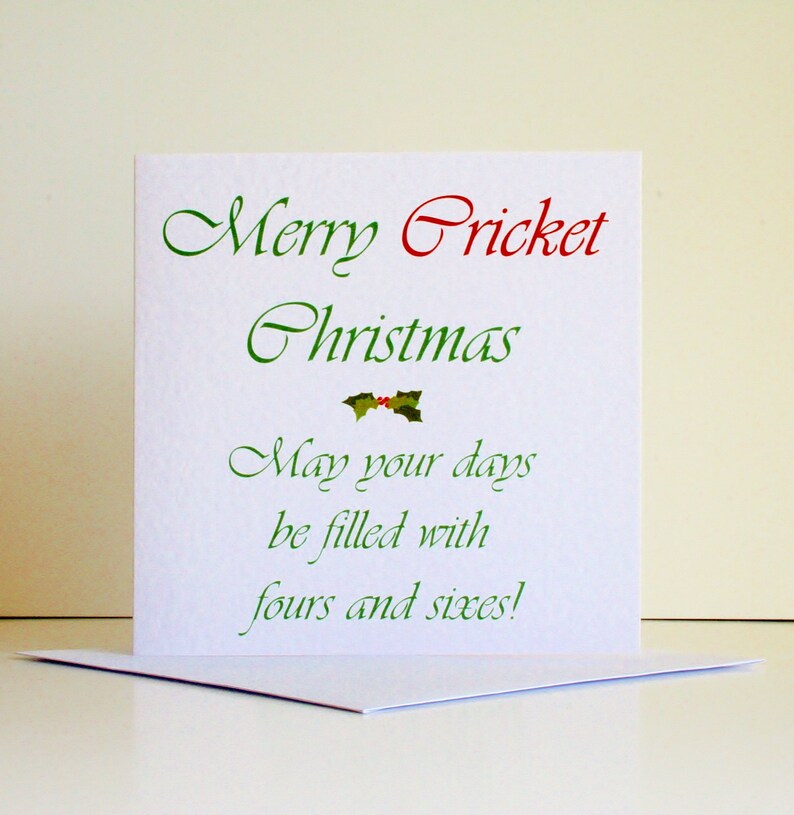 Cricket Christmas Card Merry Cricket Christmas Cricket Xmas Etsy