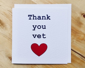 Thank you vet card