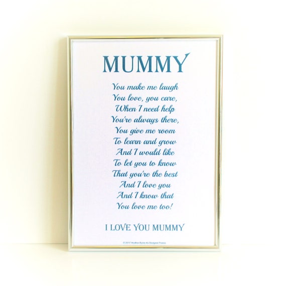 Mummy poem mom poem mum poem mother poem mummy poem print | Etsy