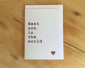 Best son in the world card
